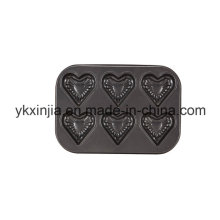 Utensilios de cocina Pan de Pastel de 6 Cup Heart, Muffin Pan, Pan